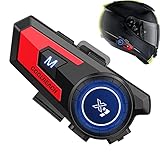 SENZZ Auricular Inalámbrico Para Motocicleta,Auricular Para Casco De Moto X7,Sistemas De Comunicación Para Casco De Viaje, Equitación, Reposacabezas Inalámbrico Para Ciclismo-Scooter