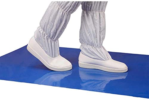 30 Pcs Tappeto Decontaminante Adesivo Antibatterico, PVC Rimovibili Appiccicoso Tappetini, Tappetino Polvere Mat Tearable Pulizia, per la Pulizia Senza Polvere (60 x 90 CM)