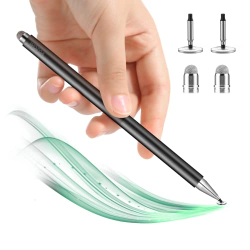 WOEOA 2 in 1Stylus Stift für iPad Antifouling-Handschu,Magnetkappe,4 Extra-Federn,Eingabestift Stylus Pen universal Touchstift kompatibel mit Apple iPadAir/Pro/Samsung galaxy/Teclast tablet Schwarz176 Cover