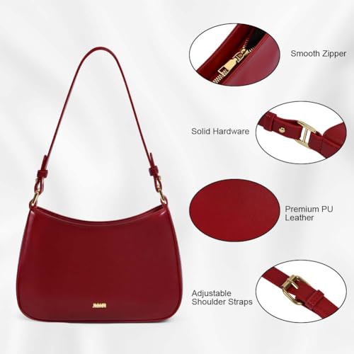 Aucuu Handtasche Damen, Umhängetasche Damen Klein Handtasche, Y2K Crossbody Bag, PU Leder Schultertasche, Mini Hobo Bag mit 2 Schultergurten für Dating Party Einkaufe, Bolso vintage