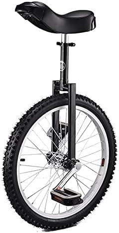 Unicycles for Adults, 20 Inch Wheel Unicycle, Balance Exercise Fun, Bike, Fitness Scooter, Circus, Adjustable Seat, Load 150 kg, Black