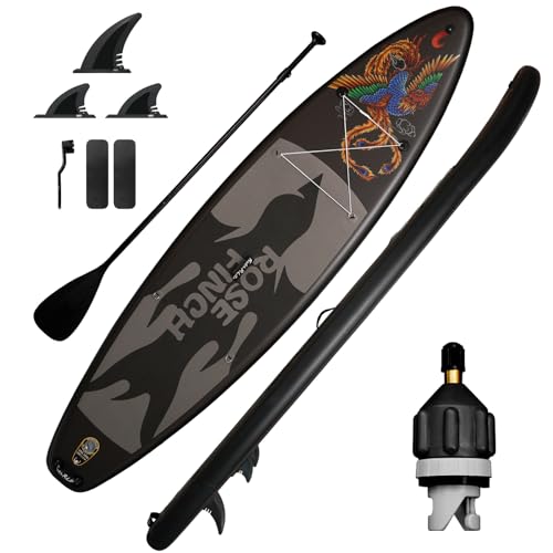 FEATH-R-LITE Tabla Hinchable De Stand Up Paddle Sup Tablas De Paddle para Jóvenes-Adultos con Remo Ajustable, 3 Aletas Extraíbles, Adaptador De Válvula De Aire