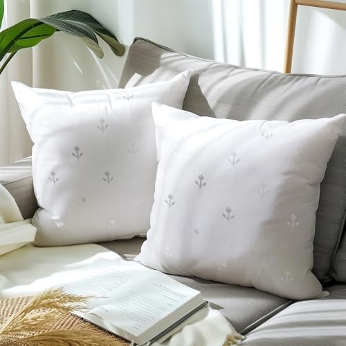 Image of Encasa XO Silver Foil Cushion Covers, Pillow Cases, No Inserts Grey | 16 inchx16 inch | Heavyweight Satin Weave | Concealed Zipper | Machine Washable | Set of 2