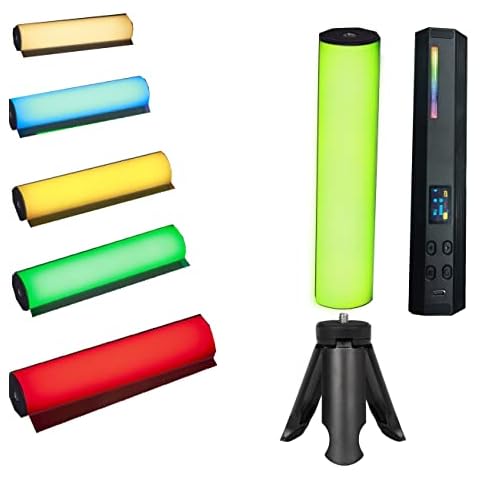 Photography Light Wand, Handheld RGB Video Light Bar,Portable Tube Light, Video Light ,with Bracket Build-in Battery LED Display, Magnetic for Photography,YouTube, Studio,Vlog,TikTok… Cover