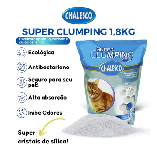 Chalesco Sílica Super Clumping 1,8 kg para Gatos