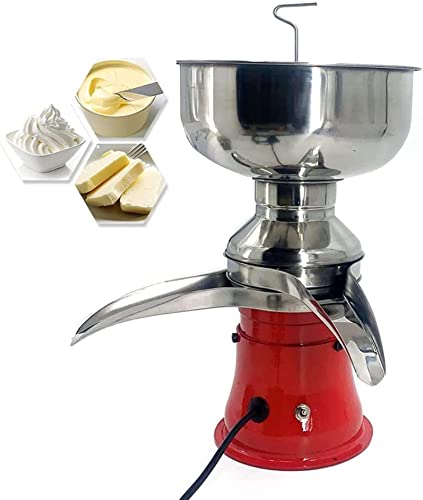 MaGiLL Separador centrífugo de Crema de Leche eléctrico, Separador de Leche de Vaca de Cabra de Acero Inoxidable 80L/H, Que Convierte la Leche cruda o Entera en Crema y Leche desnatada / 220 V ()