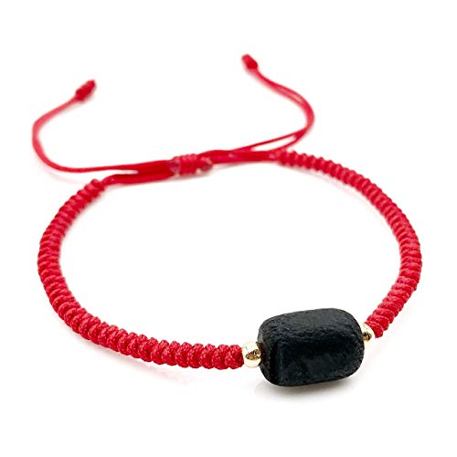 Red String Protection Bracelet for Women Against Evil Eye Genuine Jet Stone Azabache Contra el Mal de Ojo