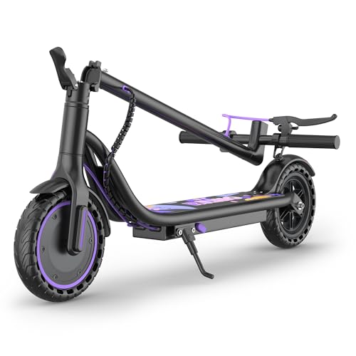Image of Electric Scooter, 350W-500W Motor, 9 MPH to 22MPH, 10-41 Miles Range, Dual Suspension, Dual Braking, App Control, Foldable Commuter E Scooter for Adults and Teens