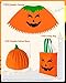 CONGRU 3 PCS Pumpkin Costume for Women Adults, Poncho With Beret and Candy Bag, Halloween Costume
