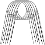 BEZANU Circular Knitting Needles, 6 PCS Stainless Steel Round Knitting Needles Set for Weaving Project (6 Sizes)