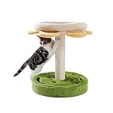 Kletternde Katze Katzen-Klettergerüst, Katzen-Sonnenblumen-Kratzbaum mit liegendem Nest, Katzen-Aktivitätsbaum, Katzenspielzeug auf der Unterseite, Geschenk für Katzenliebhaber Katzenbaum