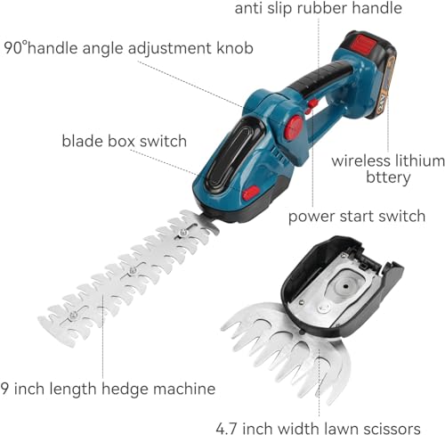 Cisaille de jardin compatible Makita 18V avec angle réglable à 90 degrés