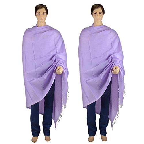 Image of Nic Bhagalpuri Handloom Pure Organic Lemon Soft Silk Andi Dull Chadar for Sleeping /Odhne Wali Chadar /All Season Blanket for Ac Rooms Pack of 2