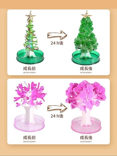 REYLNXR マジック桜 置物・オブジェ クリスマスツリー マジックツリー 水で開花 科学実験 子供向け DIY 知育玩具 結晶成長 12-24 時間開花 組立簡単 クリスマス飾り ギフト おもしろ 教育玩具（桜の木） [5]