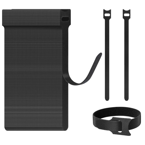 AiQInu 100 Piezas Organizador Cables, Bridas Reutilizables 200×11mm, Sujeta Cables, Cable Organizer, Cable Management para Oficina, Hogar, Jardín y Más - Negro
