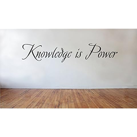 Blinggo Knowledge is Power Removable Vinyl Wall Decal Home Dicor Cover