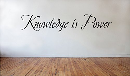 Blinggo Knowledge is Power Removable Vinyl Wall Decal Home Dicor