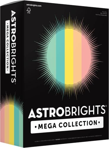 Image of Astrobrights Mega Collection,Colored Paper,Punchy Pastel 5-Color Assortment,625 Sheets,24 lb. /89 gsm,8.5 inch x 11 inch - MORE SHEETS! (91732),(Pack of 6)