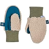 Kinder Finkid Nupujussi Teddy Beige - Warme weiche Kinder Teddyfleece Fäustlinge, Größe S - Farbe Pebble