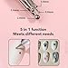 5 in 1 Nail Art Dotting Pen, Nail Dotting Pen Press Type 5 in 1, Nail Tip Dot Paint in Ballpoint Pen Design Manicure Kit,Professional Nail Art Tool for Beauty Salons DIY (1 Pcs)