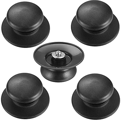 5 piezas Asa de repuesto para tapa de olla Perillas universales para tapa de olla Botón de la tapa de la cacerola Perillas de plástico para tapas de ollas Perillas de la manija de la tapa de l