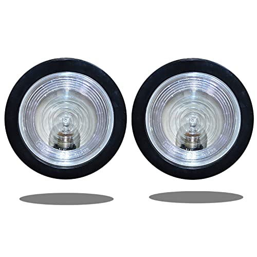 Feux de recul ronds blancs 24V pour camion et remorque - Lot de 2 pièces 11002706