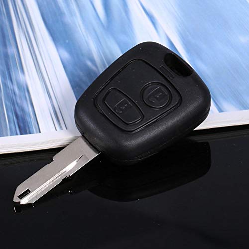 Image of Replacement 2-Button Key Fob Shell Case for Peugeot 206 - Uncut Blank Remote Housing, Compatible with 207 306 307, No Programming Required