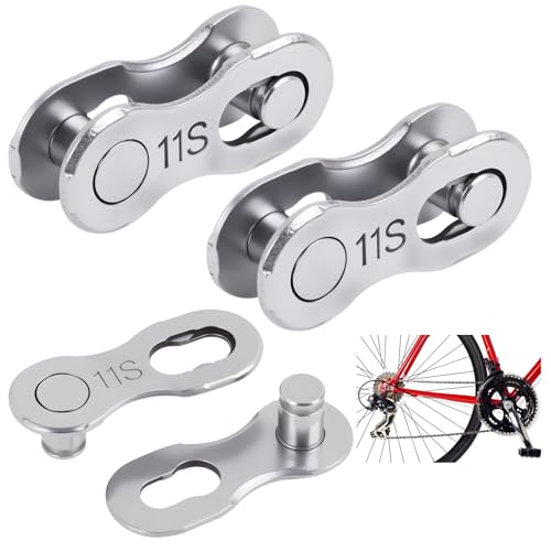 6 eslabones rápidos de cadena para bicicleta de 11 velocidades, fijación rápida para cadenas de bicicletas, 21 x 8 x 5,9 milímetros