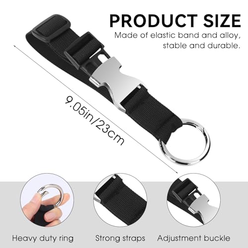 Gepäckriemen Jacken-Halter Heavy Duty Luggage Straps Gepäckgurte Jackengreifer Outdoor Gepäck-Haken Jackenträger Jacket Gripper Verstellbare Taschenhakengurte Reisezubehör Rucksackhaken schwarz