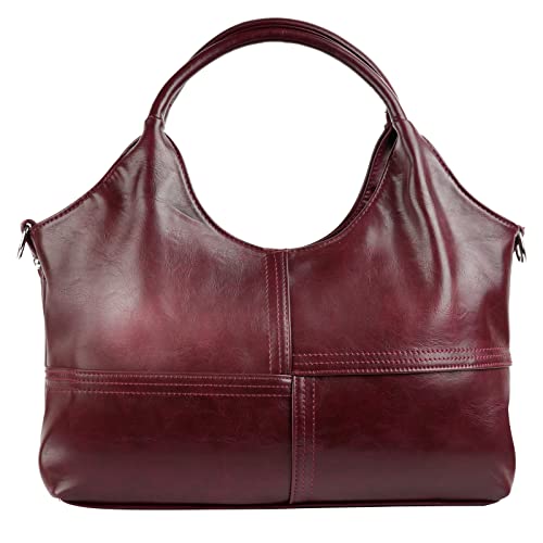 Kogtla Womens Vegan Leather Handbags Tote Bag Shoulder Bag Top Handle Satchel Ladies Purse Crossbody Hobo Bag Purple cover