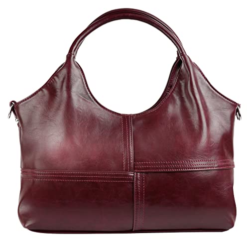 KOGTLA Satchel Bags for Women Large Leather Crossbody Hobo Bag