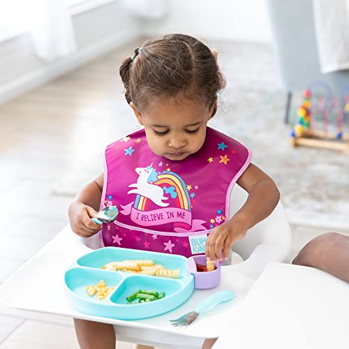 Bumkins Bibs, Baby Bibs For Girl Or Boy, Superbib Baby And Toddler Bib For 6-24 Months, Baby Bib For Eating, Feeding Bib, Waterproof Lightweight Fabric – Unicorns And Rainbows #TOP1