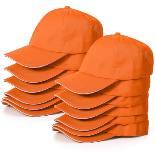 Image of Shyyween Kids Baseball Caps Youth Adjustable Plain Baseball Hats Cotton Blank Hats Bulk for Girls Boys Sport Team