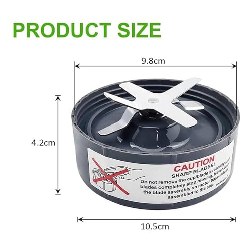 Cuchilla de corte de acero inoxidable de alta resistencia para vasos NutriBullet 600W y Pro 900W 4