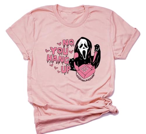 Halloween Shirts for Women Funny Graphic T-Shirts Fall Graffiti Tops