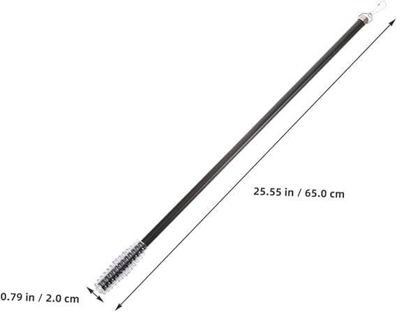 Curtain Pull Rod Wand 60cm Black Aluminium Alloy for Curtains