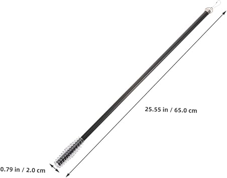 Curtain Pull Rod Wand 60cm Black Aluminium Alloy for Curtains