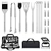 Jolintek Utensilios Barbacoa, 22 Piezas Kit Utensilios Barbacoa Set, Utensilios para Barbacoa Accesorios Barbacoa, Juego de Herramientas para Parrilla de Barbacoa de Acero Inoxidable con Bolsa Oxford