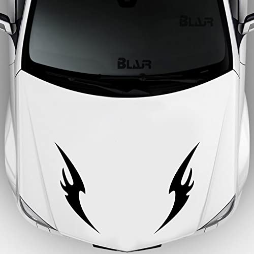 Image of Racing Stripes Car Sticker DIY Styling Decorative Stripes Door Sides Hood Vinyl Decal for Car SUV Truck Waterproof Accessories 106 inchx9.2 (4PCS) (Black)