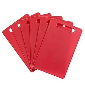 SIDCO Snijplank 6 x ontbijtplank snijplank ontbijtplank rood 24×15 cm