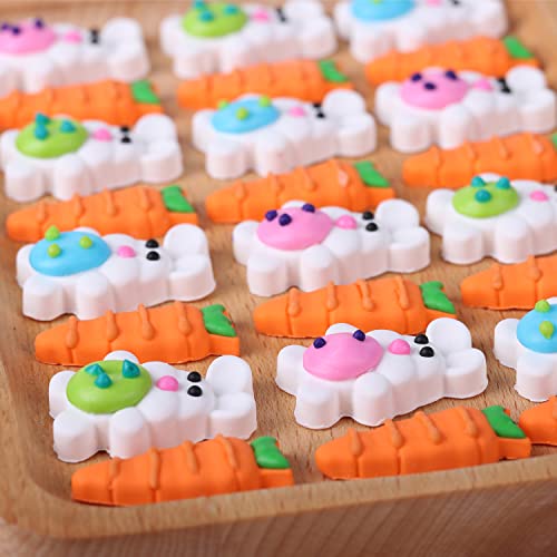 Easter Icing Decoration For Cupcake Decorating, Carrot, Easter Egg, Edible Bunny Cupcake Topper For Baking Decor, Macarons, Cookies, Waffles, And Ice Cream. #TOP1