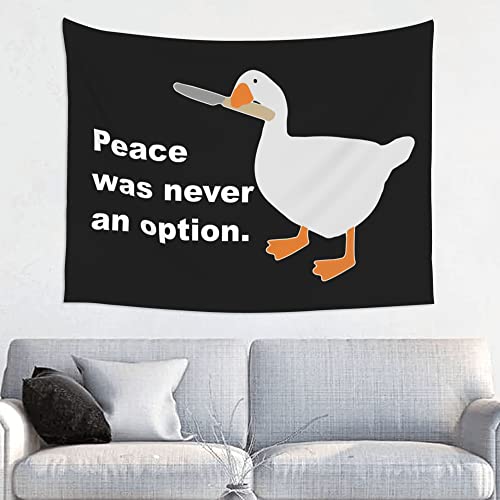 Bidton Peace Was Never An Option Goose Tapestry Meme Small For Room Decor Bedroom College Dorm Funny Tapestry 29"X37" #TOP1
