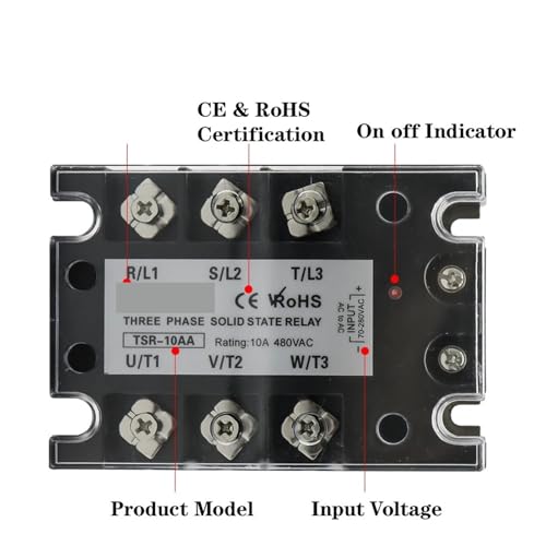 Relais statique triphasé SSR 80A évite la surchauffe des circuits électriques AC 480V - 7