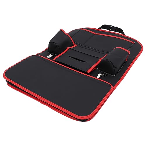 PRETYZOOM Organisateur Voiture Siège Arrière Noir Et Rouge Protection Siège Arrière Antigriffes Avec Compartiments Housse Pendante Facile à Installer Pour Garder Voiture Propre Et Ordonnée