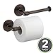 mDesign Modern Metal Toilet Tissue Paper Roll Holder and Dispenser for Bathroom Storage - Wall Mount, Holds and Dispenses One Roll, Mounting Hardware Included - 2 Pack - Bronze