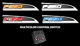 2011-2016 F350 Super Duty RED WHITE AMBER BLUE Light Up Fender Emblems Chrome
