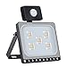 Produktbild 30W LED Strahler mit Bewegungsmelder, 2400LM Superhell Außenstrahler LED Fluter 3000K Warmweiß, IP65 wasserdicht, Flutlichtstrahler Scheinwerfer Licht Wandleuchte für Garten Garage Hof