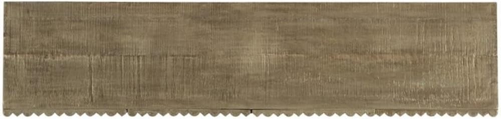 BOWERY HILL Traditional Mango Wood Console Table, 78 in Wide, Silver Foil Finish, 4-Door Design with Soft Close Hinges, Removable Shelves, Ventilated Backpanel, Living Room or Foyer Furniture