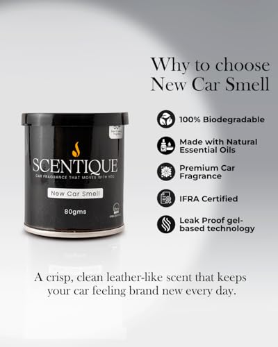 Image of New Car Smell Car Air Freshener 80g | Premium Car Fragrance with Long Lasting Freshness Up to 50+ Days | Odor Eliminator for Cars, SUV & Interior