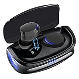 Wireless Earbuds, Bluetooth 5.0 Headphones with LED Charging Case, in Ear Headset IPX8 Waterproof Earbuds High-Fidelity Stereo Sound, Built-in Mic for Apple iPhone Android Laptops Running Gym